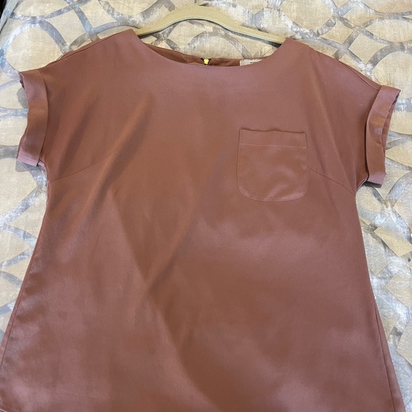 Mauve short sleeved blouse - Picture 4 of 5